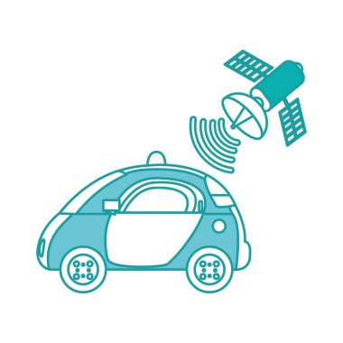 Duo renk polis arabası uydu Wi-Fi bağlantısı ile