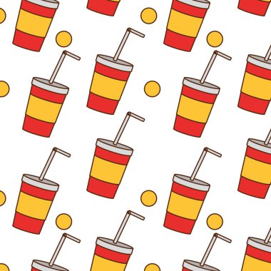 Soda içki içecek ve cola Tema izole tasarım vektör çizim