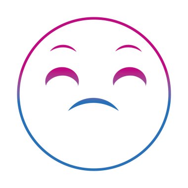 bozulmuş satır yüz jest emoji ifade hayal kırıklığına