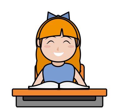 Kız ve kitap tasarımı