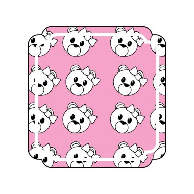 Ayılı çizgi film çerçevesi