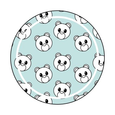 Ayı çizgi film düğmesi