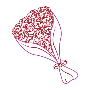 İzole gül tasarım