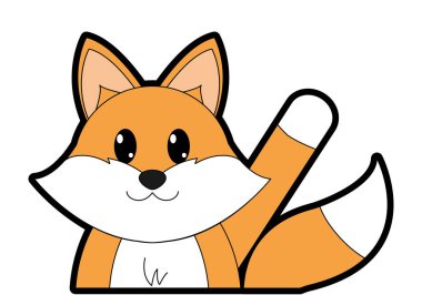 el ile tam renkli fox sevimli hayvan