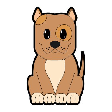 tam renkli mutlu köpek sevimli hayvan karakter