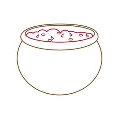 Meksika yemeği ve geleneksel yemekleri Tema izole tasarım vektör çizim sos