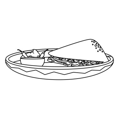 İzole quesadilla tasarım