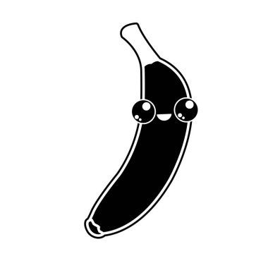 Muz meyve sağlıklı ve organik gıda Tema izole tasarım vektör çizim