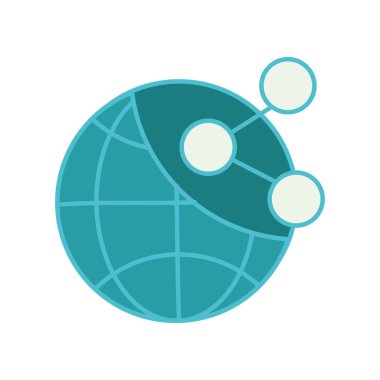 paylaşım sosyal medya ile renkli genel bağlantı