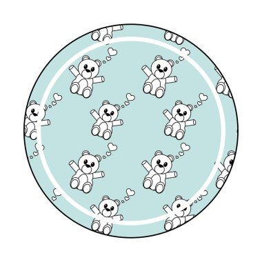 Ayı çizgi film düğmesi