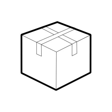 Teslimat nakliye ve lojistik Tema izole tasarım vektör çizim kutusu