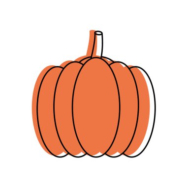 Kabak sebze sağlıklı ve organik gıda Tema izole tasarım vektör çizim