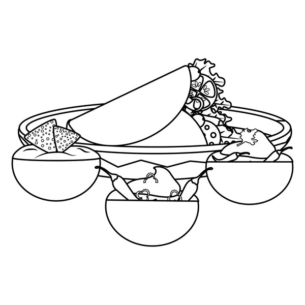 Geïsoleerde burrito ontwerp — Stockvector