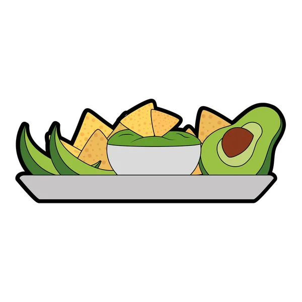 Geïsoleerde nachos ontwerp — Stockvector