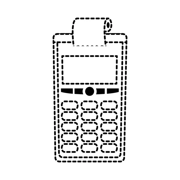 Diseño de datáfono aislado — Vector de stock