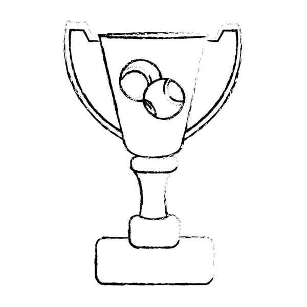 Diseño del trofeo de tenis — Vector de stock