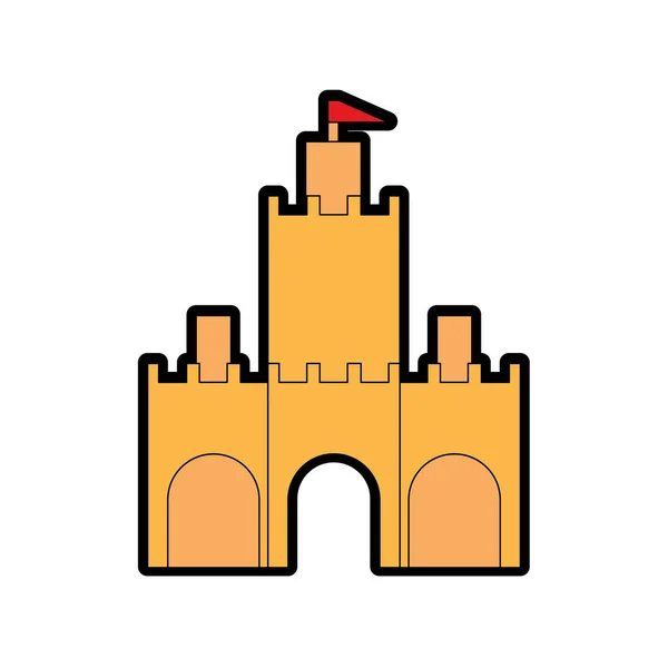 Isolerade castle design — Stock vektor