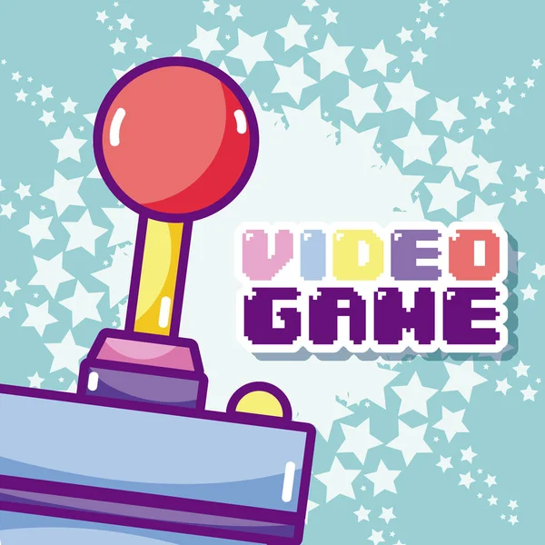 Videojuego Dibujos Animados Retro Joystick Vector Ilustración Diseño Gráfico — Archivo Imágenes Vectoriales