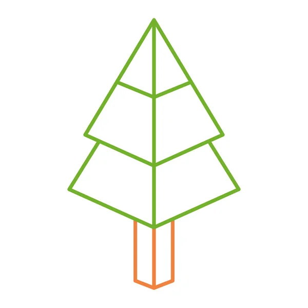 Isometric pine tree design — Stock Vector