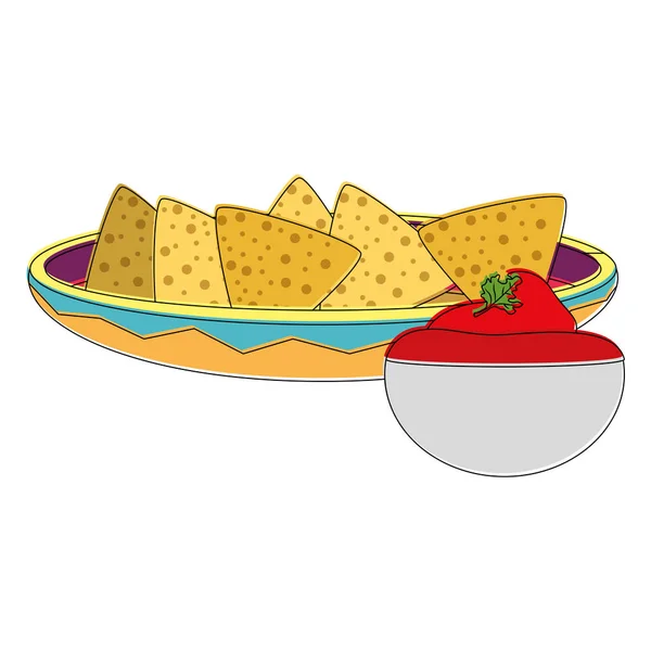 Geïsoleerde nachos ontwerp — Stockvector