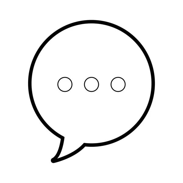 Línea de texto chat burbuja mensaje de comunicación — Vector de stock