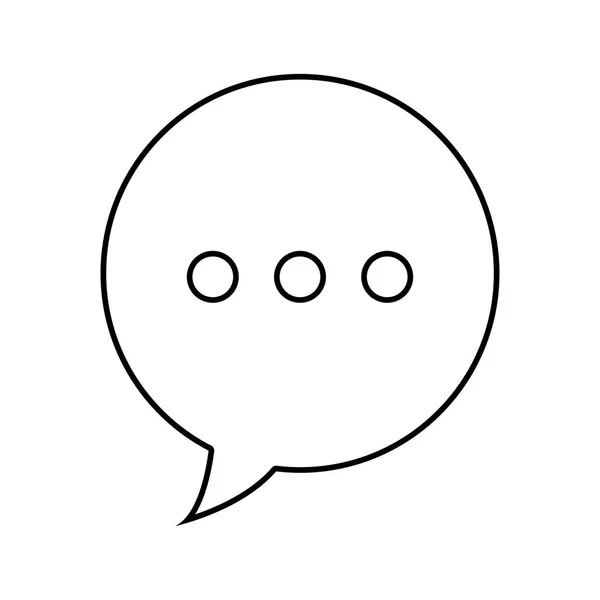 Ligne chat bulle message texte communication — Image vectorielle