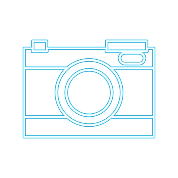 彩色剪影数码相机技术聚焦设备 — 图库矢量图片