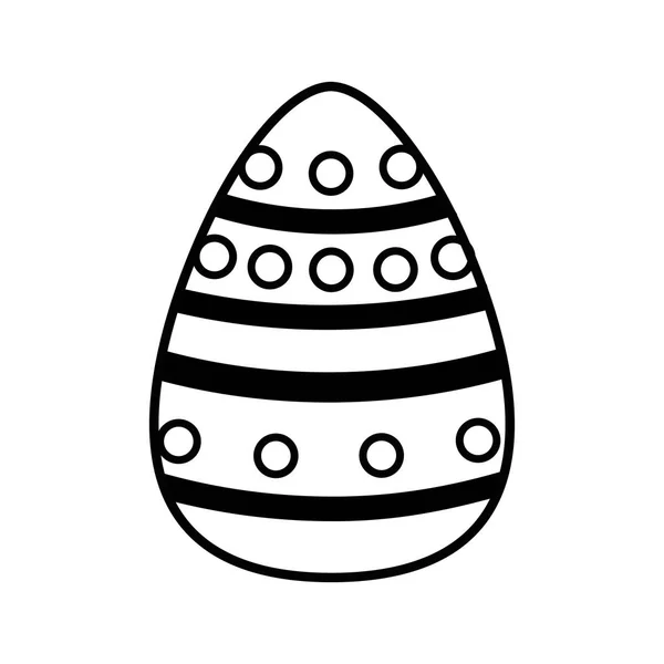 Pascua de huevo de línea con puntos y figuras decoración — Vector de stock