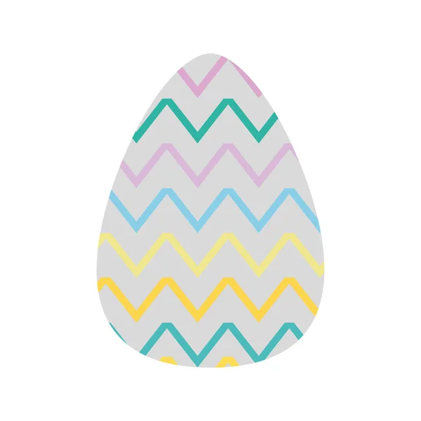 Pascua colorido huevo con figuras decoración a la celebración — Vector de stock