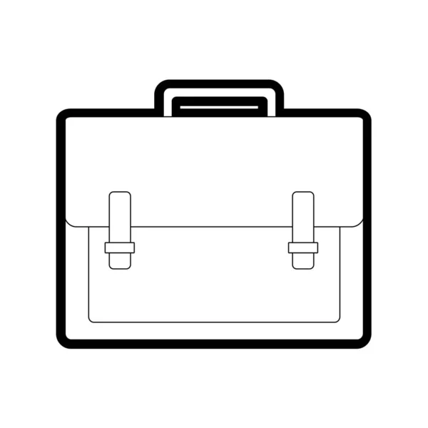 Belgeleri kağıt tasarrufu için çizgi evrak çantası nesnesi — Stok Vektör