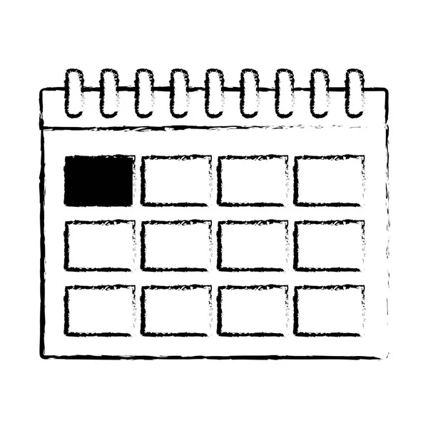 Projekt kalendarza na białym tle — Wektor stockowy