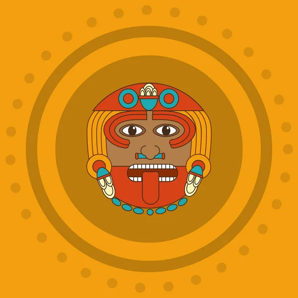 Maya rosto design —  Vetores de Stock