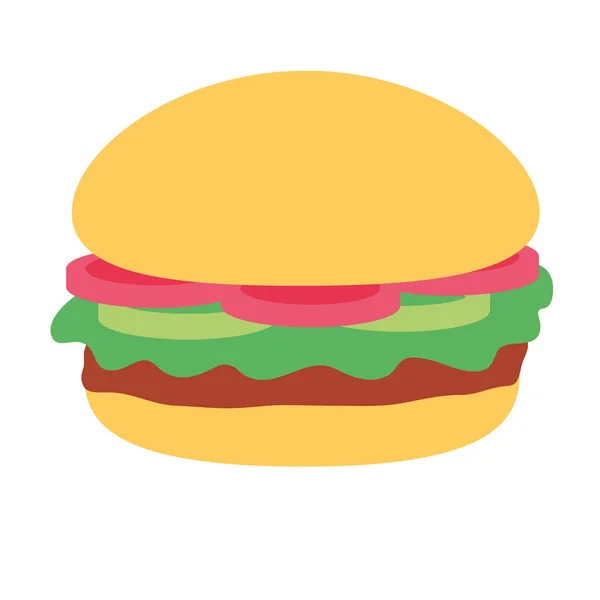 Design isolato di hamburger — Vettoriale Stock