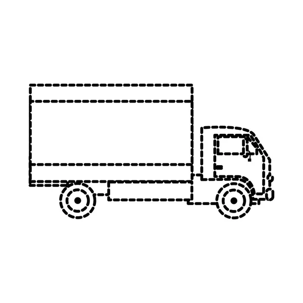 Lkw Des Transportfahrzeugs Und Reisethema Isolierte Designvektorillustration — Stockvektor