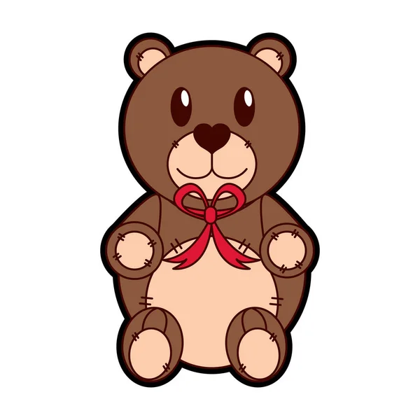 Isolated teddy bear design — Stock Vector