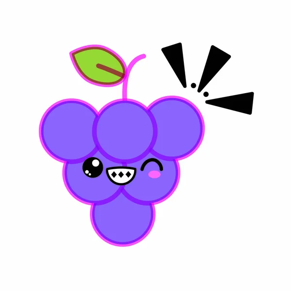 Conception de raisins isolés — Image vectorielle
