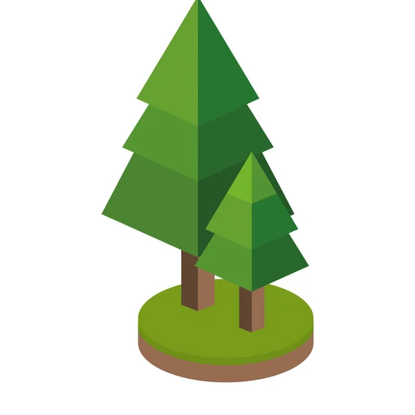 Geïsoleerde pine tree Algorithm — Stockvector