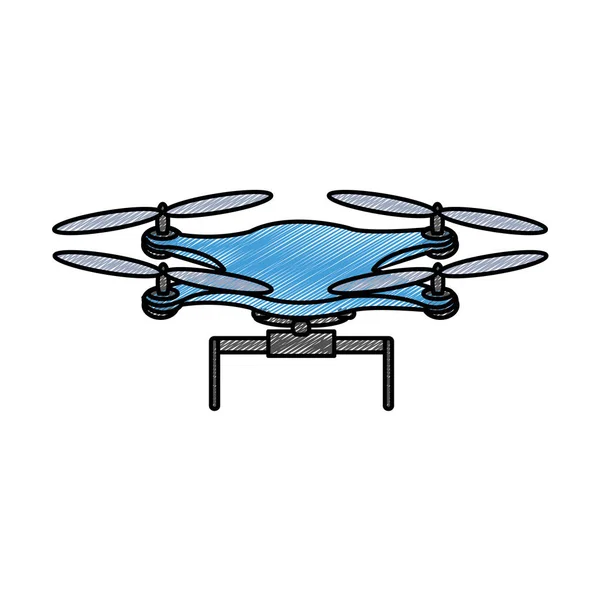 Isolated drone design — Stock Vector