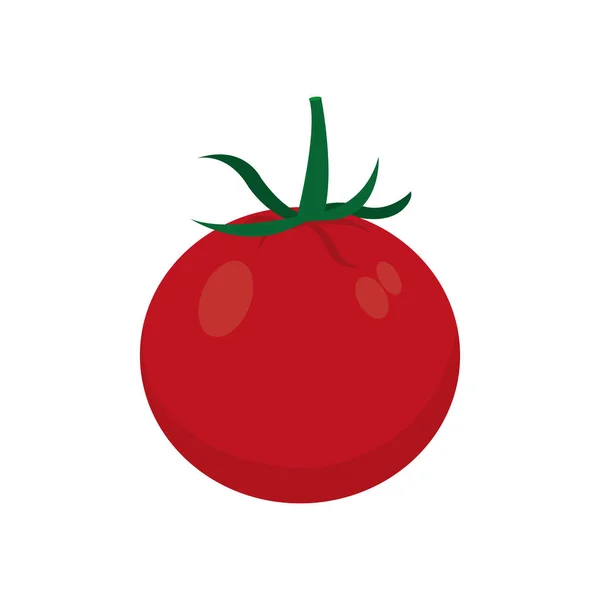 Tomat Dari Sayuran Sehat Dan Organik Tema Makanan Terisolasi Desain - Stok Vektor