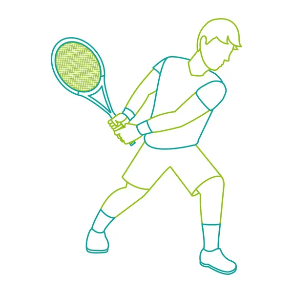 Conception de joueur de tennis — Image vectorielle