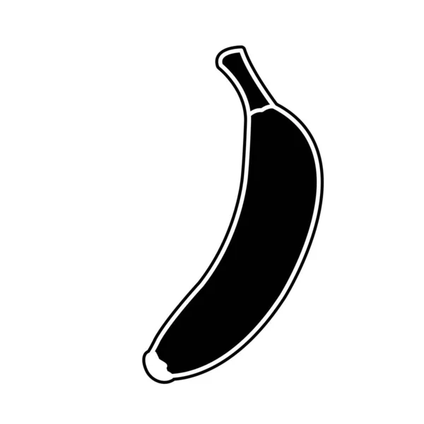 Banana Owoc Zdrowej Ekologicznej Żywności Tematu Białym Tle Projekt Ilustracji — Wektor stockowy
