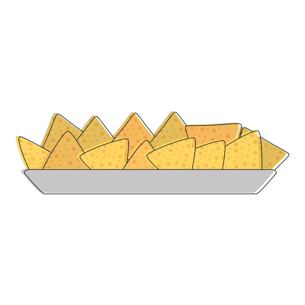 Design de nachos isolados — Vetor de Stock