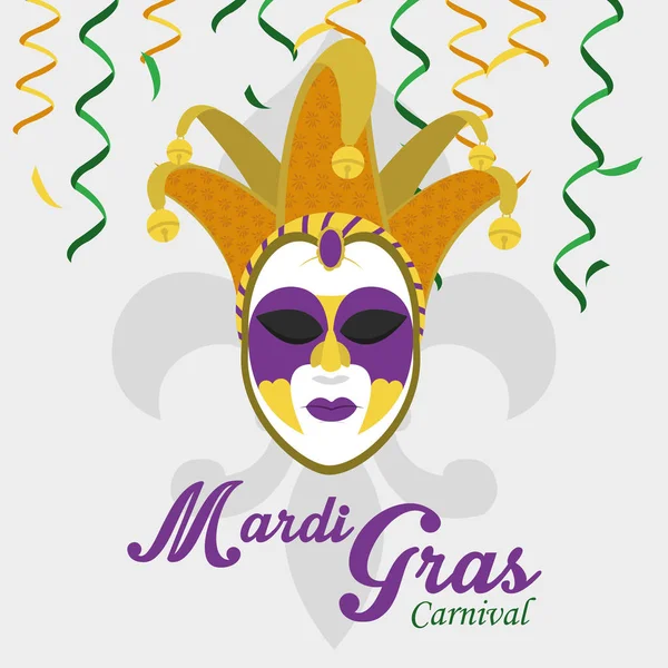 Mardi Gras design de carnaval —  Vetores de Stock