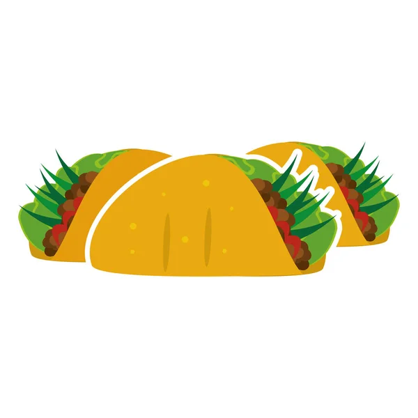 Burrito Comida Mexicana Cocina Tradicional Tema Diseño Aislado Ilustración Vectorial — Vector de stock