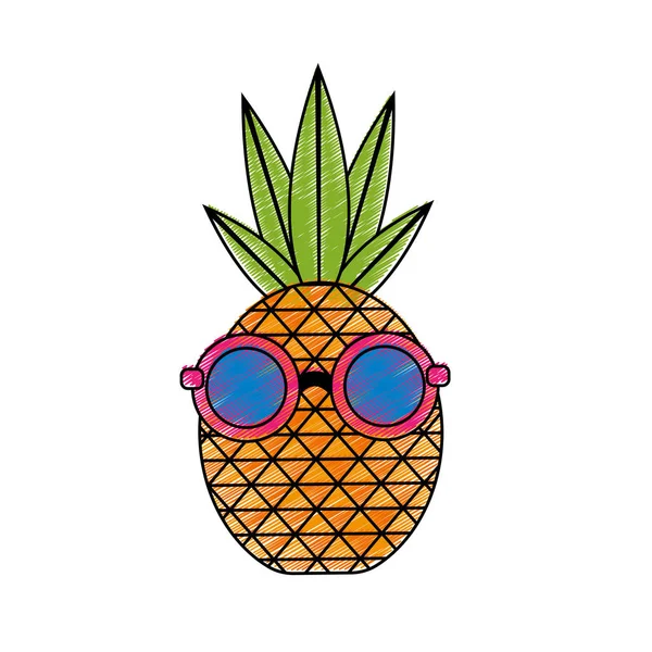 Ananas na białym tle projekt — Wektor stockowy