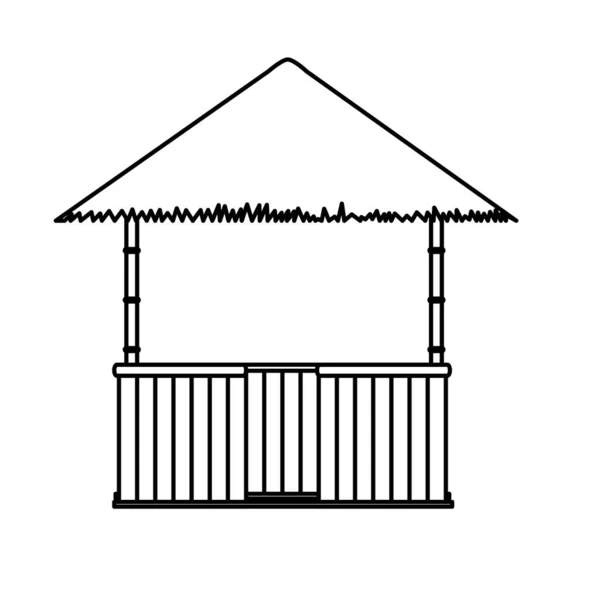 Design isolato della capanna — Vettoriale Stock