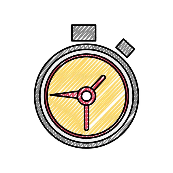 Doodle objeto cronómetro para controlar la cuenta regresiva del tiempo — Archivo Imágenes Vectoriales