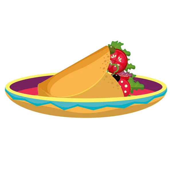 Isolated burrito design — Stock Vector