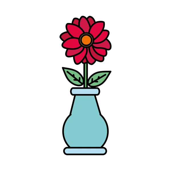 クリスタル瓶内側の葉と花びら — ストックベクタ