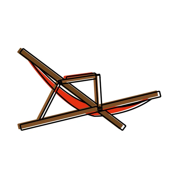 격리 된 sunchair 디자인 — 스톡 벡터